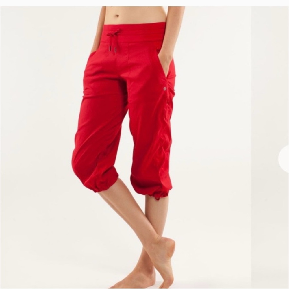 Lululemon Athletica Red Capri Pants